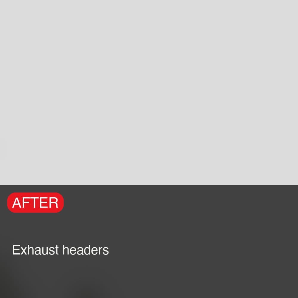 Exhaust headers after ceramic coating