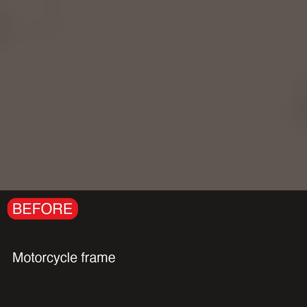 Motorcycle frame before coating