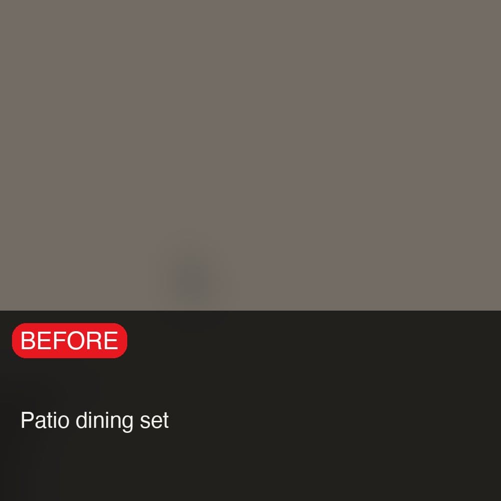 Patio dining set before refinish